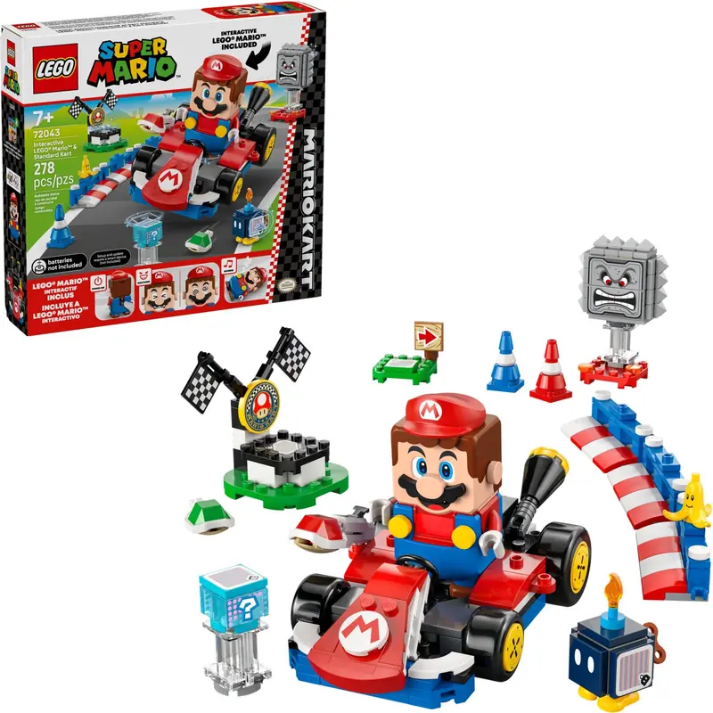LEGO 72043 Mario Kart - Interaktywna figurka LEGO Mario i Standard Kart zdjęcie 3