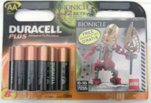 LEGO 7216 Gold Good Guy - looking Right (Duracell 8 pack AA) {Turaga Lhikan}