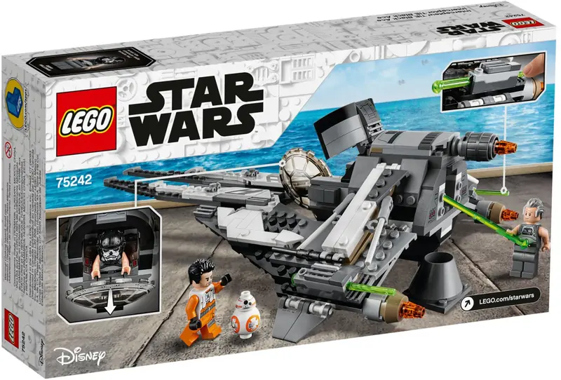 LEGO 75242 TIE Interceptor Czarny As zdjęcie 5