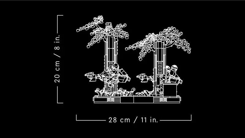 LEGO 75353 Diorama: Pościg na ścigaczu przez Endor zdjęcie 5