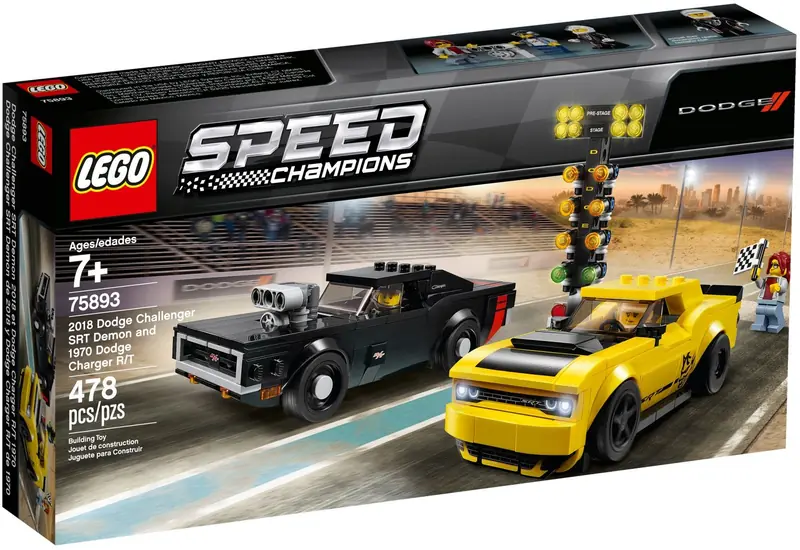 LEGO 75893 2018 Dodge Challenger SRT Demon oraz 1970 Dodge Charger R/T zdjęcie 2
