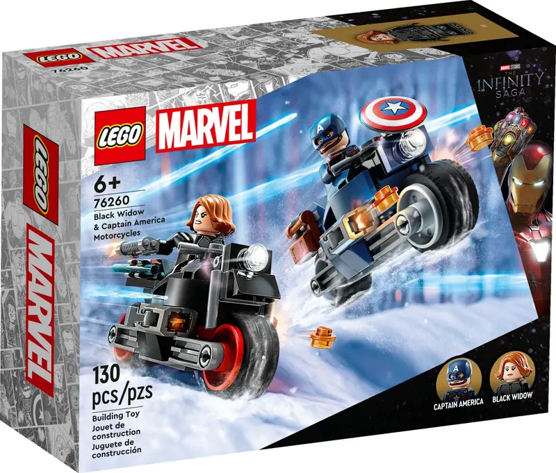 LEGO 76260 Motocykle Czarnej Wdowy i Kapitana Ameryki zdjęcie 2
