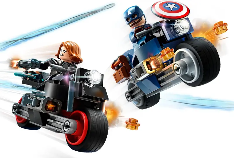 LEGO 76260 Motocykle Czarnej Wdowy i Kapitana Ameryki zdjęcie 3