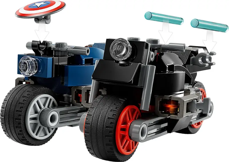 LEGO 76260 Motocykle Czarnej Wdowy i Kapitana Ameryki zdjęcie 4