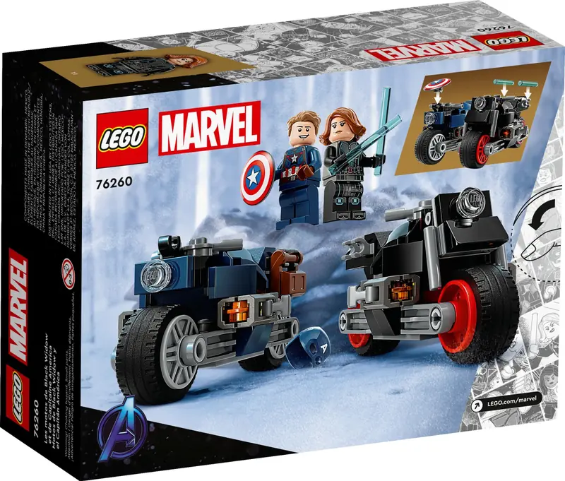 LEGO 76260 Motocykle Czarnej Wdowy i Kapitana Ameryki zdjęcie 6