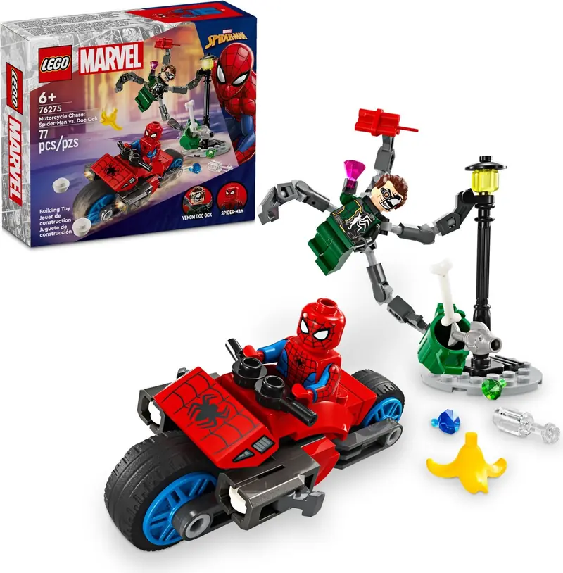 LEGO 76275 Pościg na motocyklu: Spider-Man vs. Doc Ock zdjęcie 2
