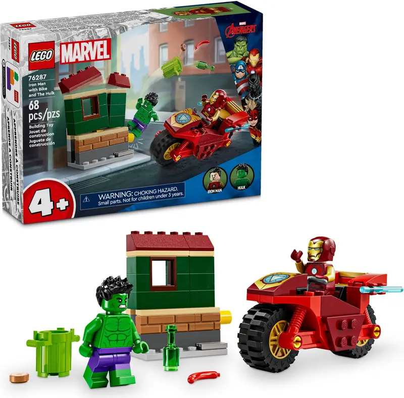 LEGO 76287 Iron Man z motocyklem i Hulk zdjęcie 3