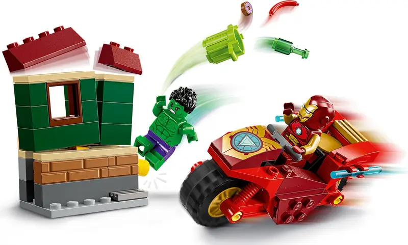 LEGO 76287 Iron Man z motocyklem i Hulk zdjęcie 5