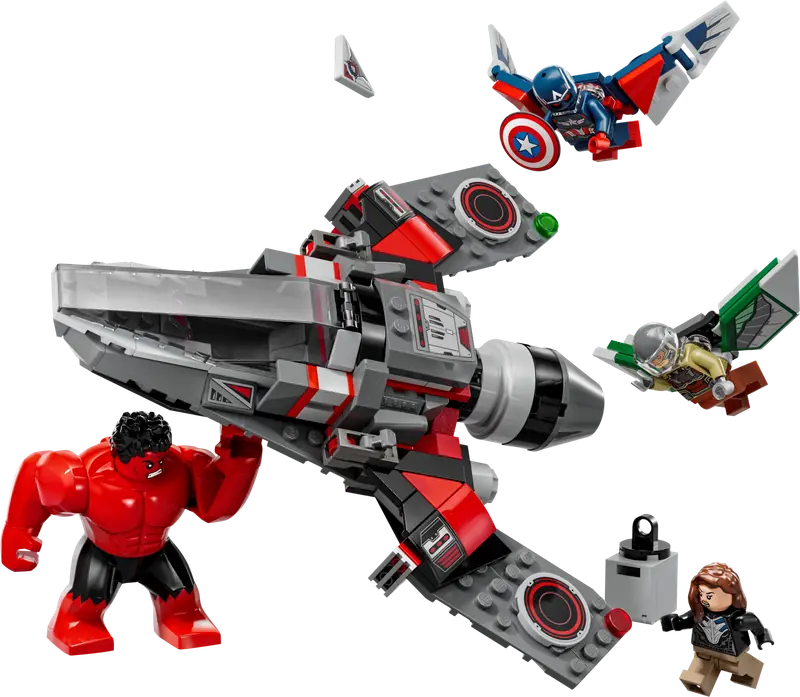 LEGO 76292 Kapitan Ameryka kontra Czerwony Hulk — bitwa