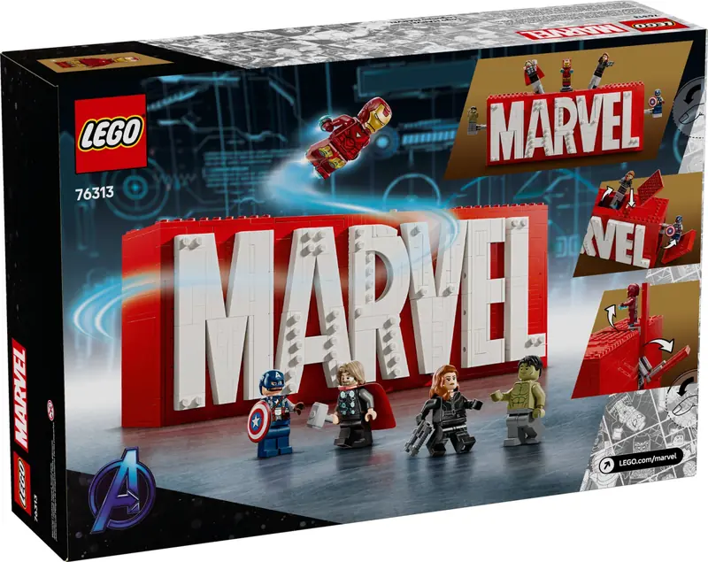 LEGO 76313 Logo MARVEL z minifigurkami zdjęcie 5