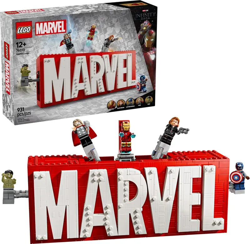 LEGO 76313 Logo MARVEL z minifigurkami zdjęcie 6