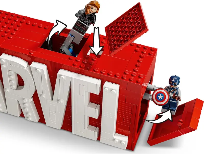 LEGO 76313 Logo MARVEL z minifigurkami zdjęcie 4
