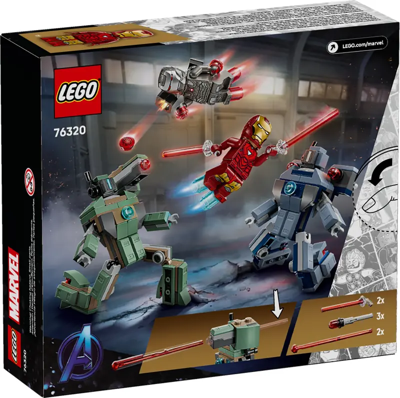 LEGO 76320 Iron Man i War Machine kontra drony Hammera zdjęcie 2