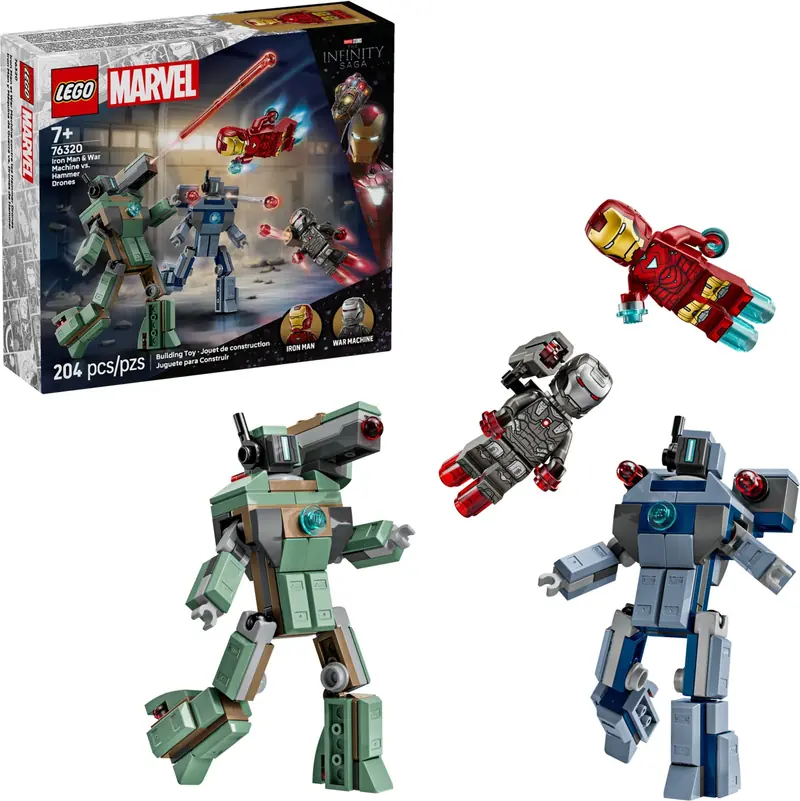 LEGO 76320 Iron Man i War Machine kontra drony Hammera zdjęcie 3