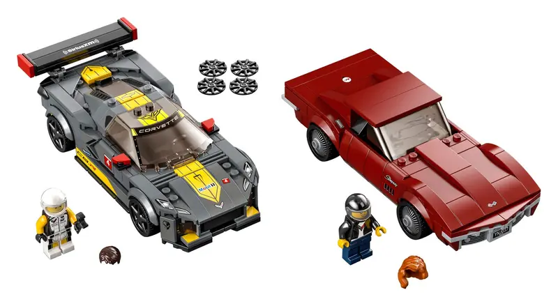 LEGO 76903 Samochód wyścigowy Chevrolet Corvette C8.R i 1968 Chevrolet Corvette