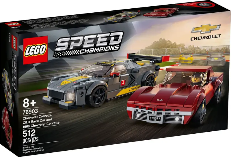 LEGO 76903 Samochód wyścigowy Chevrolet Corvette C8.R i 1969 Chevrolet Corvette zdjęcie 6
