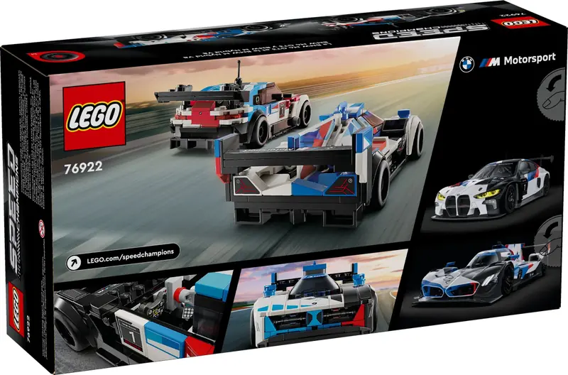 LEGO 76922 Samochody wyścigowe BMW M4 GT3 & BMW M Hybrid V8 zdjęcie 3