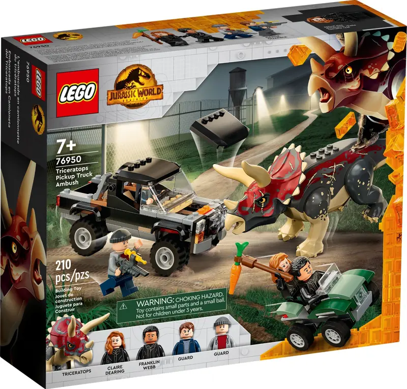 LEGO 76950 Triceratops i zasadzka z pick-upem zdjęcie 2
