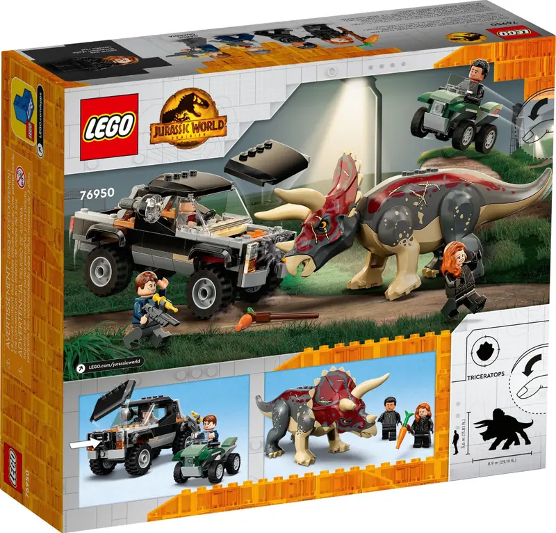 LEGO 76950 Triceratops i zasadzka z pick-upem zdjęcie 9