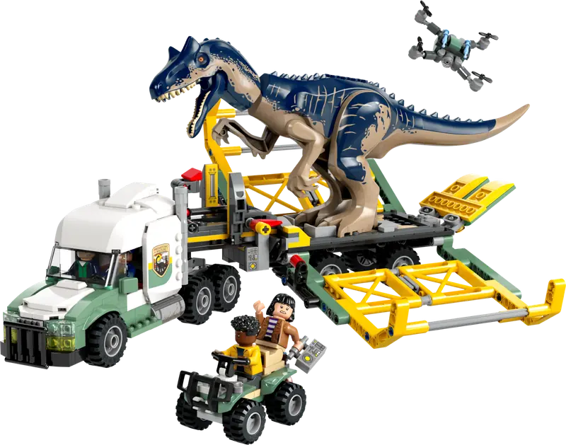 LEGO 76966 Dinomisje: ciężarówka do transportu allozaura