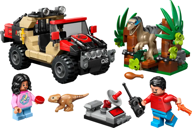 LEGO 76972 Ucieczka terenówką przed raptorem
