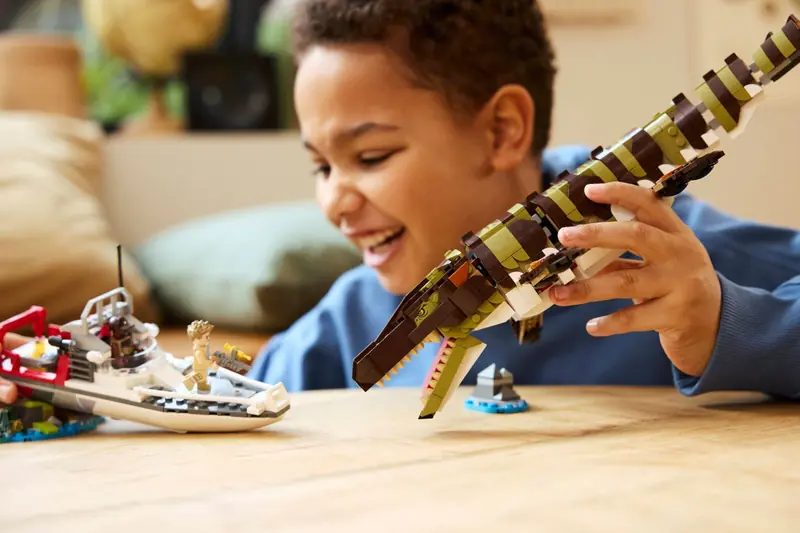 LEGO 76974 Misja na łodzi i model mozazaura zdjęcie 5