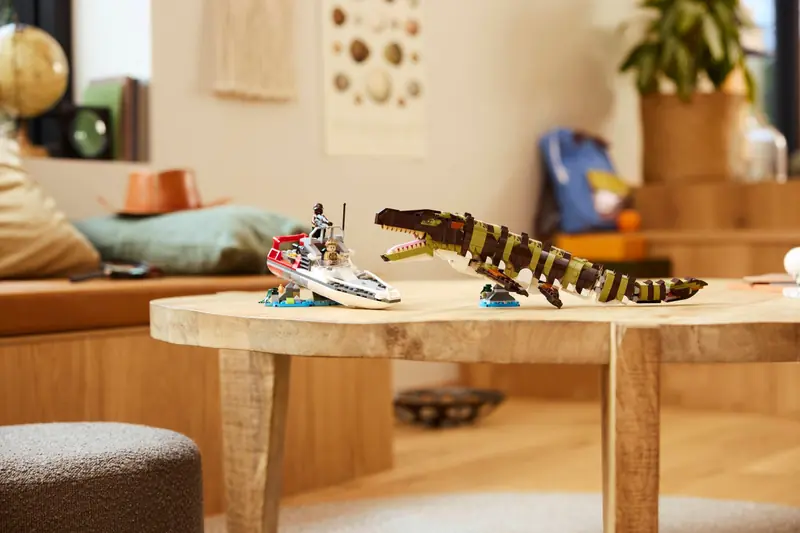 LEGO 76974 Misja na łodzi i model mozazaura zdjęcie 6