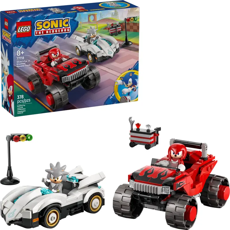 LEGO 77118 Silver w samochodzie kontra Knuckles w monster trucku zdjęcie 4