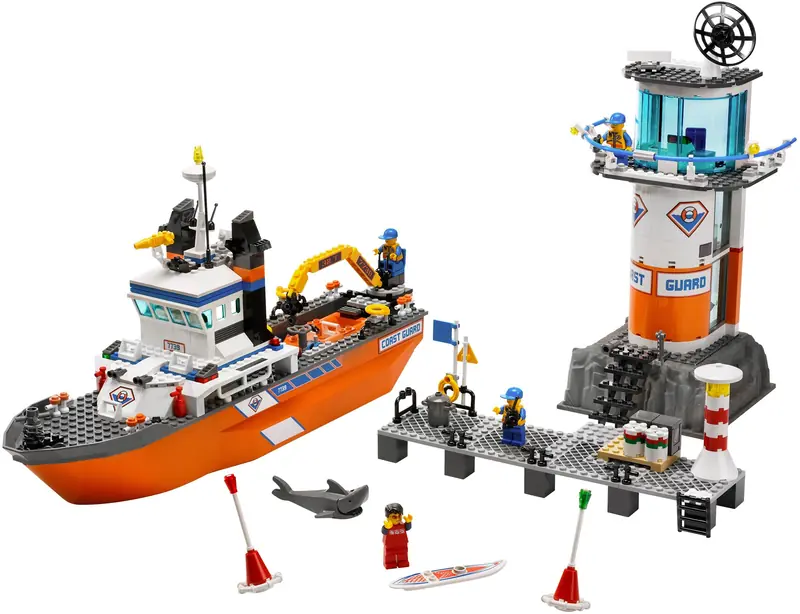 LEGO 7739 Łódź patrolowa i wieża straży przybrzeżnej