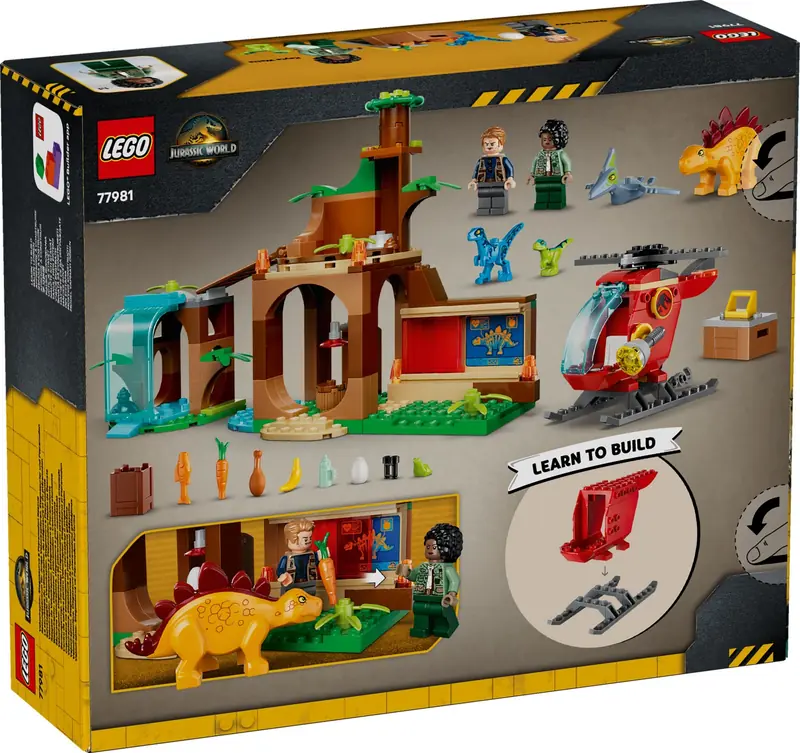LEGO 77981 Welociraptor, stegozaur i pteranodon – Centrum ratunkowe zdjęcie 5