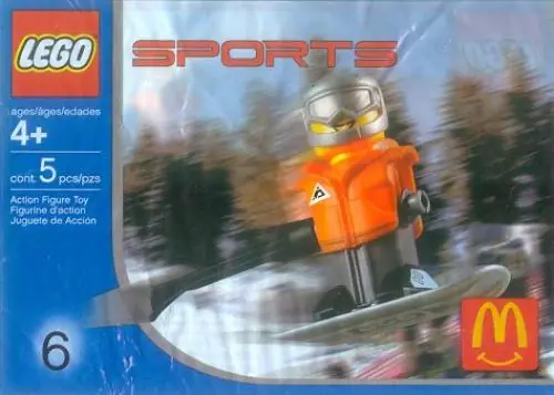 LEGO 7922 McDonald's Sports Set Number 6 - Orange Vest Snowboarder