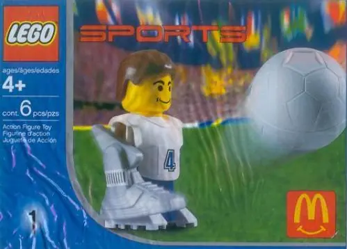 LEGO 7923 McDonald's Sports Set Number 1 - White Soccer Player #4