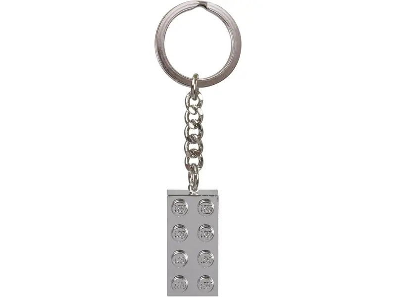 LEGO 851406 Chrome Silver Brick Key Chain