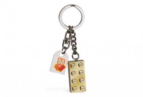 LEGO 852445 Chrome Gold Brick Key Chain