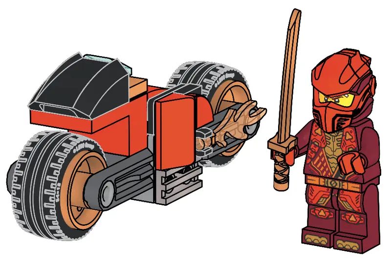 LEGO 951466 Kai z motocyklem