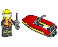 LEGO 952505 Firefighter with Water Scooter