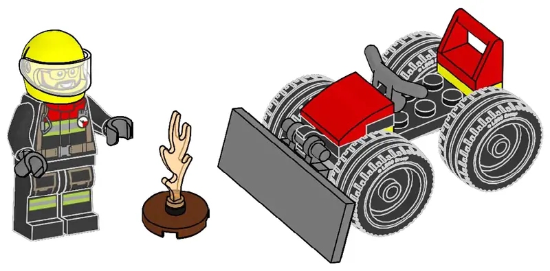 LEGO 952506 Strażak z buldożerem