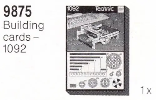 LEGO 9875 Building Cards - 1092