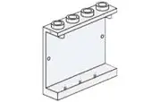 LEGO B002 1 x 4 x 3 Train Window Clear