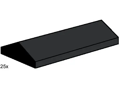 LEGO B004 2 x 4 Ridge Roof Tile Low Sloped Black