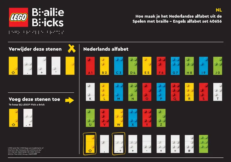 LEGO EG00139 Klocki LEGO Braille’a - Alfabet holenderski