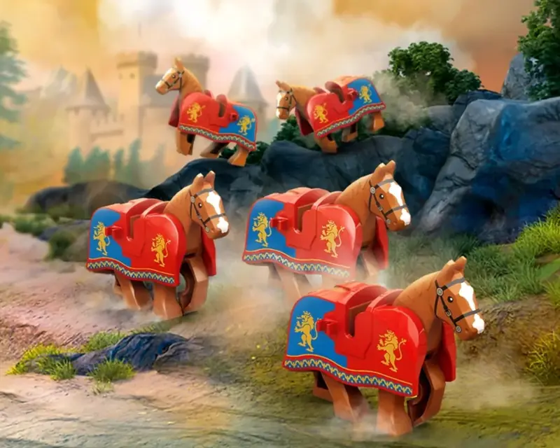 LEGO EG00161 5 x Crusader Horses Bundle