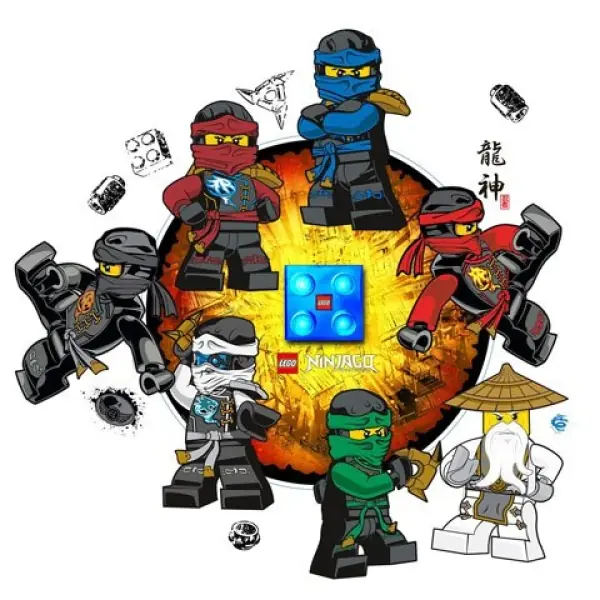LEGO LGLNI14 Ninjago Brick Night Light and Wall Decals - Sky Pirates