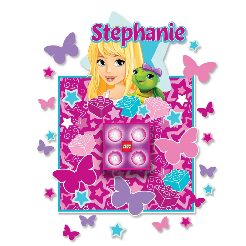 LEGO LGLNI3S Friends Brick Night Light and Wall Decals - Stephanie