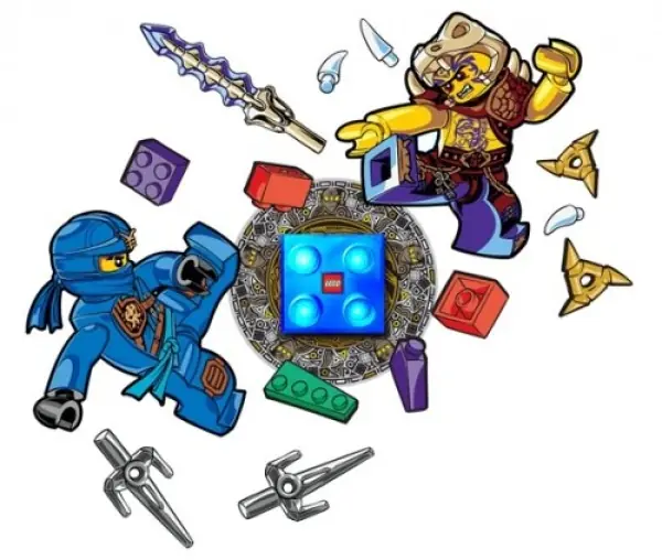 LEGO LGLNI4J Ninjago Brick Night Light and Wall Decals - Jay