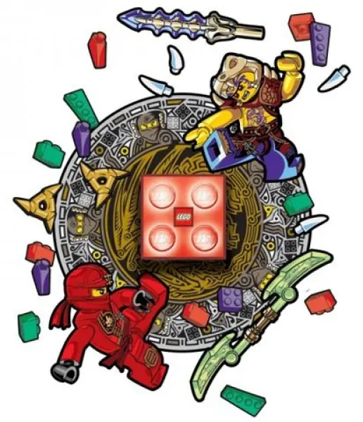 LEGO LGLNI4K Ninjago Brick Night Light and Wall Decals - Kai