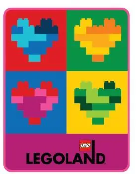 LEGO THROW LEGOLAND Totally Bricks of the Heart Throw
