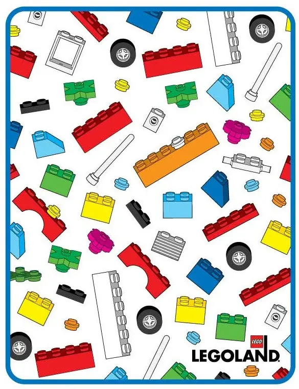 LEGO THROW LEGOLAND Building Blocks Throw