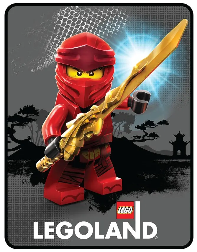 LEGO THROW LEGOLAND Kai Ninja Shadows Throw