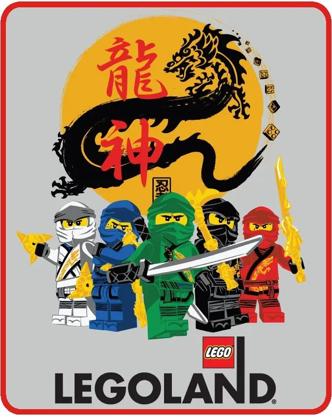 LEGO THROW LEGOLAND Ninjago Year of the Dragon Plush Throw